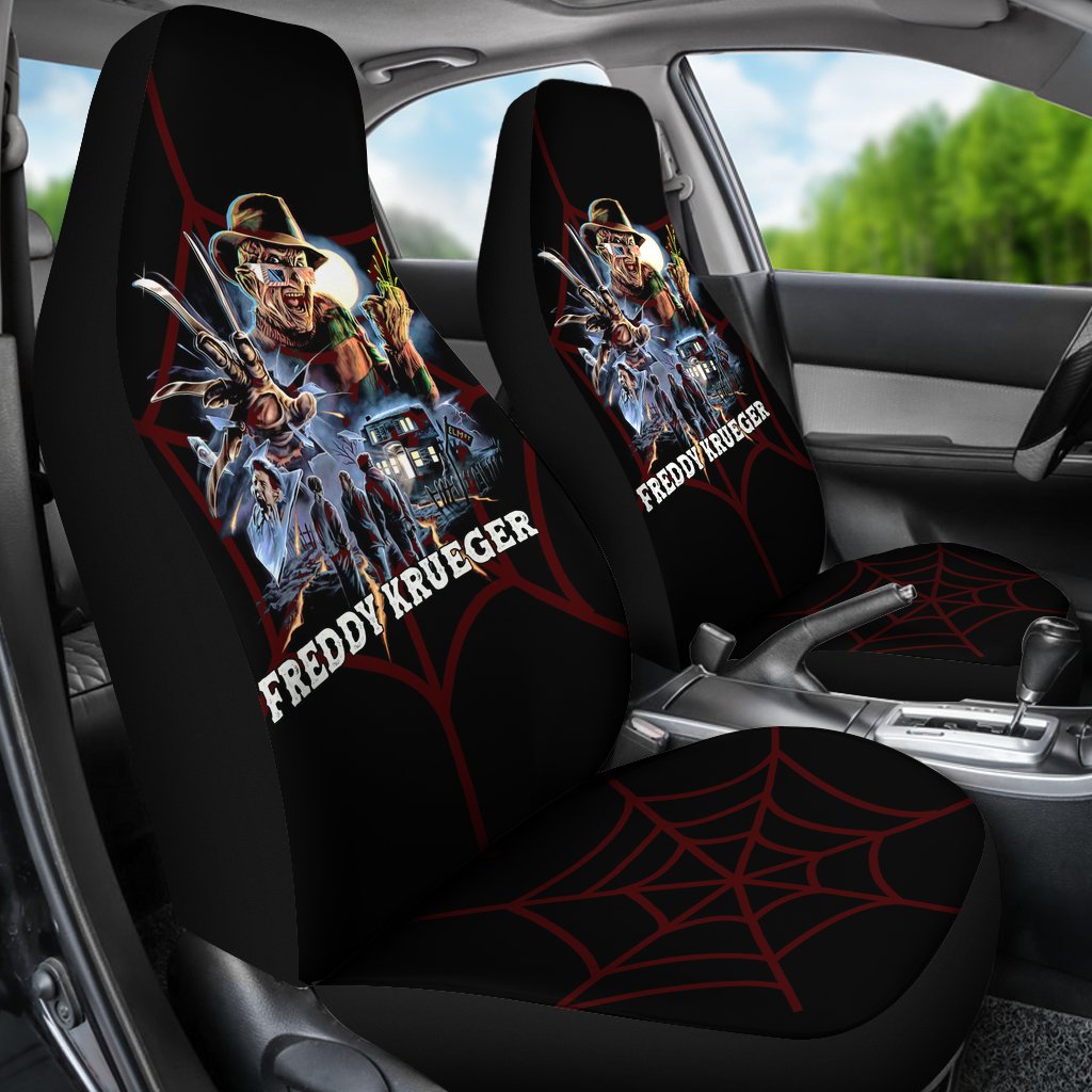 Horror Movie Car Seat Covers | Freddy Krueger Movie Scene Horror Night Seat Covers Ci082621