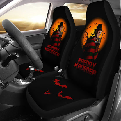 Horror Movie Car Seat Covers | Freddy Krueger With Other Villains Jason Seat Covers Ci083121
