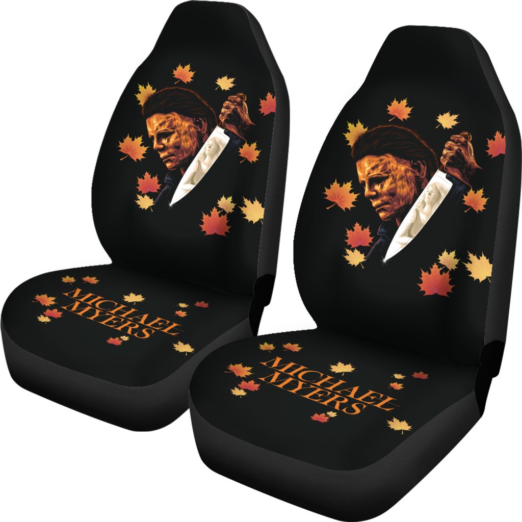 Horror Movie Car Seat Covers  Michael Myers And Laurie Strode On Knife Seat Covers Ci090721