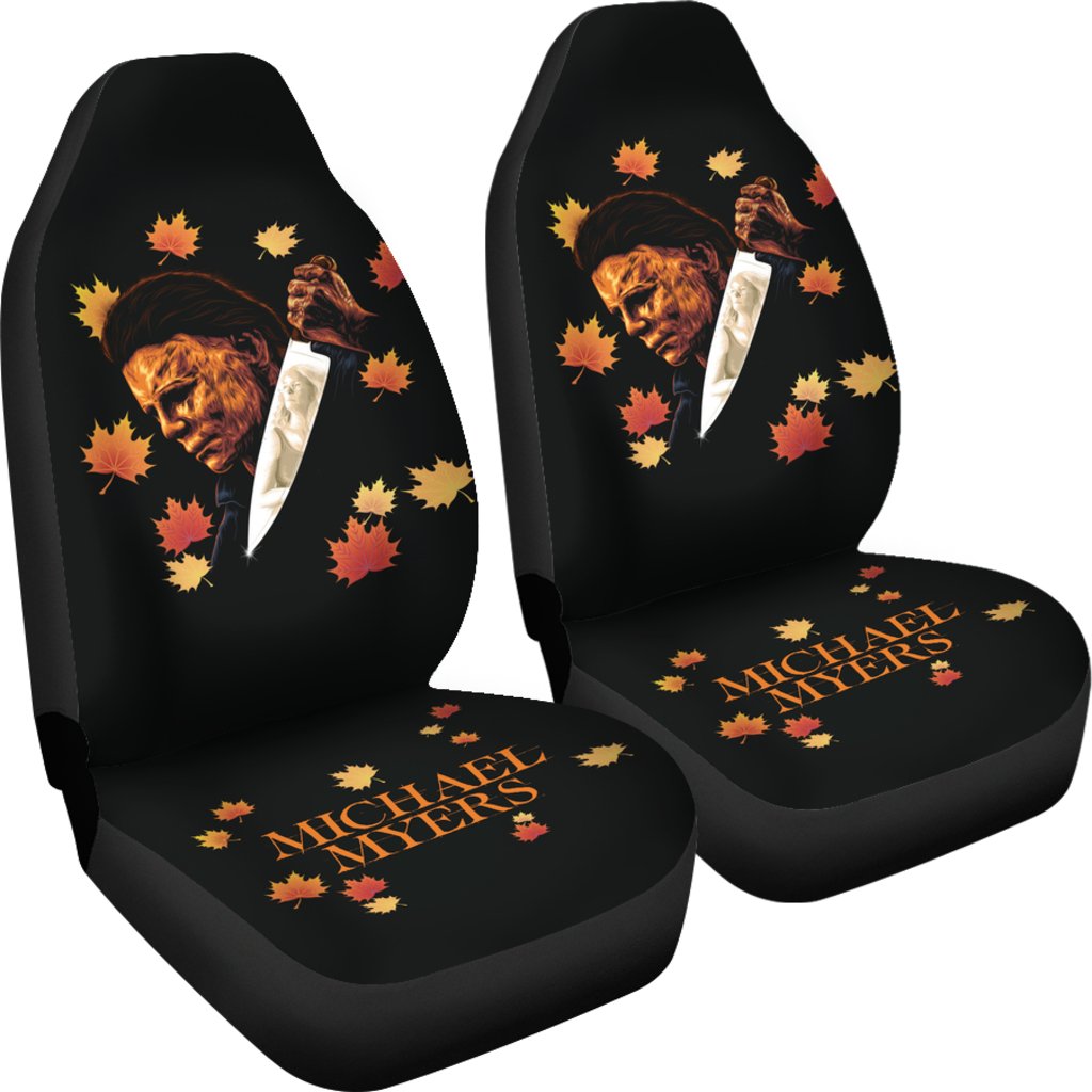 Horror Movie Car Seat Covers  Michael Myers And Laurie Strode On Knife Seat Covers Ci090721