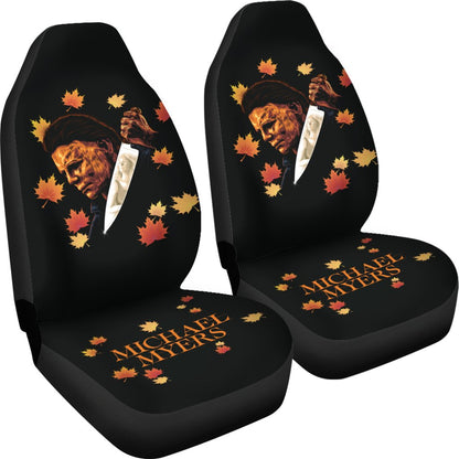 Horror Movie Car Seat Covers  Michael Myers And Laurie Strode On Knife Seat Covers Ci090721