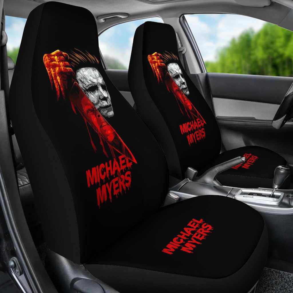 Horror Movie Car Seat Covers | Michael Myers Bloody Knife Seat Covers Ci090221