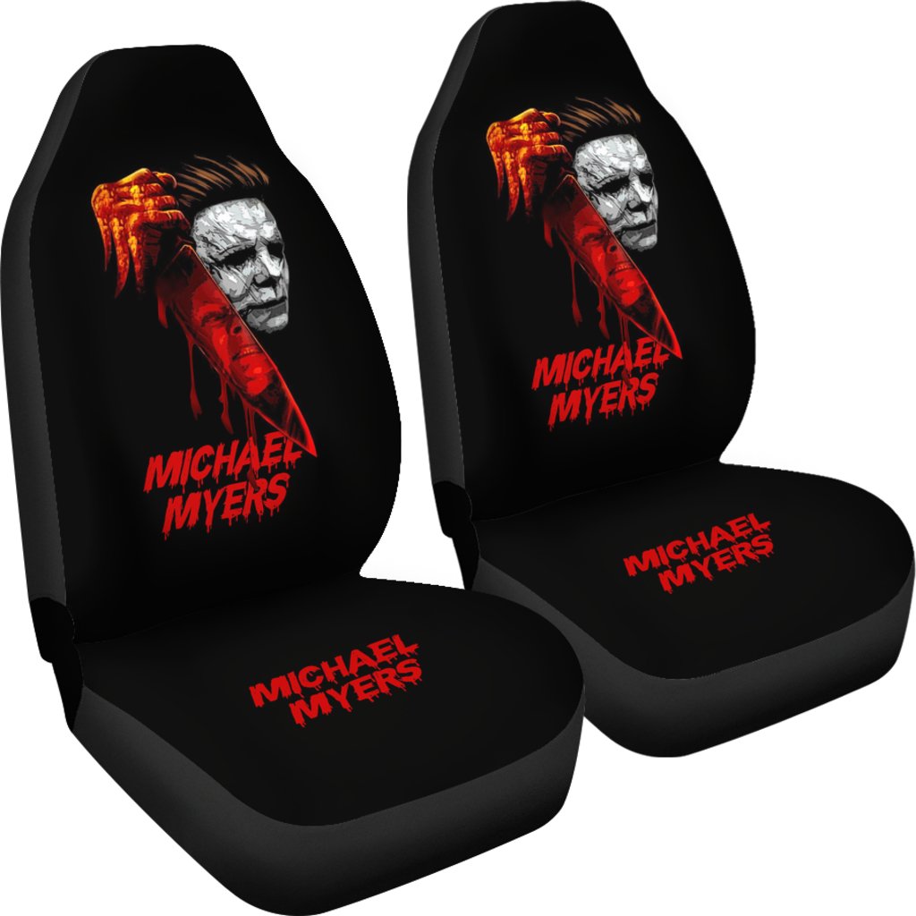 Horror Movie Car Seat Covers | Michael Myers Bloody Knife Seat Covers Ci090221