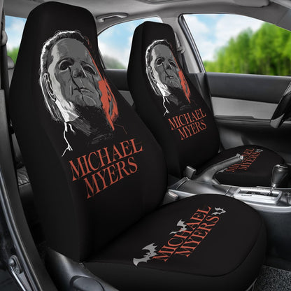 Horror Movie Car Seat Covers | Michael Myers Crying Stone Tear Bat Seat Covers Ci090721