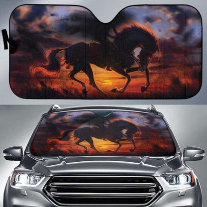 Horse Evil Sunset Car Sun Shades 918b Universal Fit