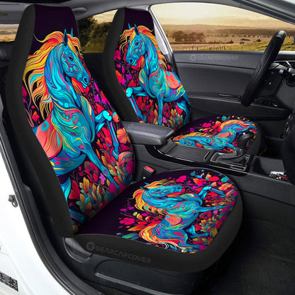 Horse Floral Car Seat Covers Custom Car Accessories