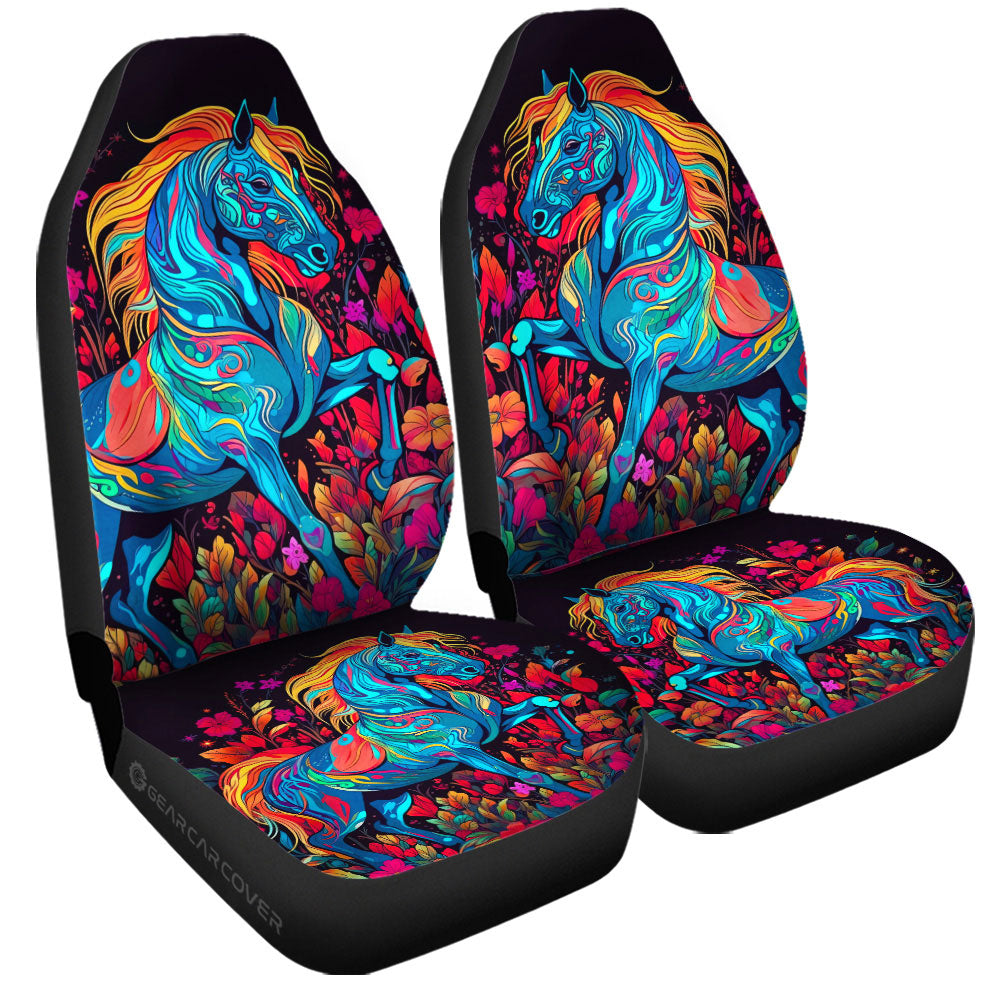 Horse Floral Car Seat Covers Custom Car Accessories
