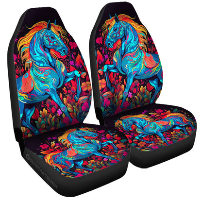 Horse Floral Car Seat Covers Custom Car Accessories