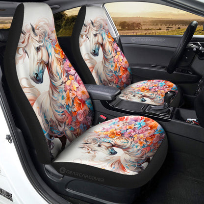 Horse Floral Car Seat Covers Custom Car Accessories