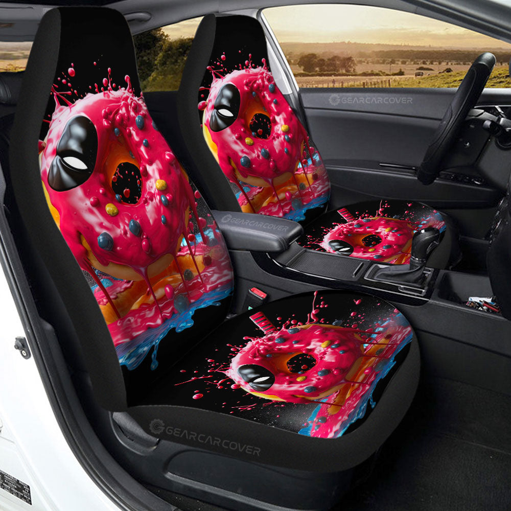 Hot Pink Donuts Car Seat Covers Custom Girly Pattern Car Accessories