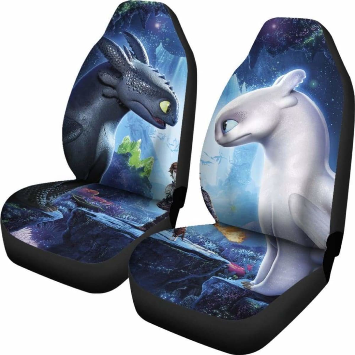 How To Train Your Dragon Couple Dark Light Car Seat Covers Universal Fit 051012