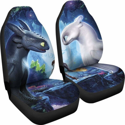 How To Train Your Dragon Couple Dark Light Car Seat Covers Universal Fit 051012