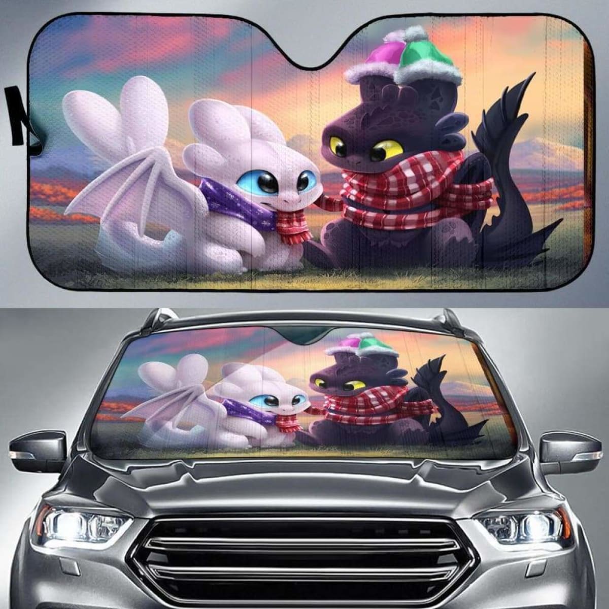 How To Train Your Dragon Love Car Auto Sun Shades Universal Fit 051312