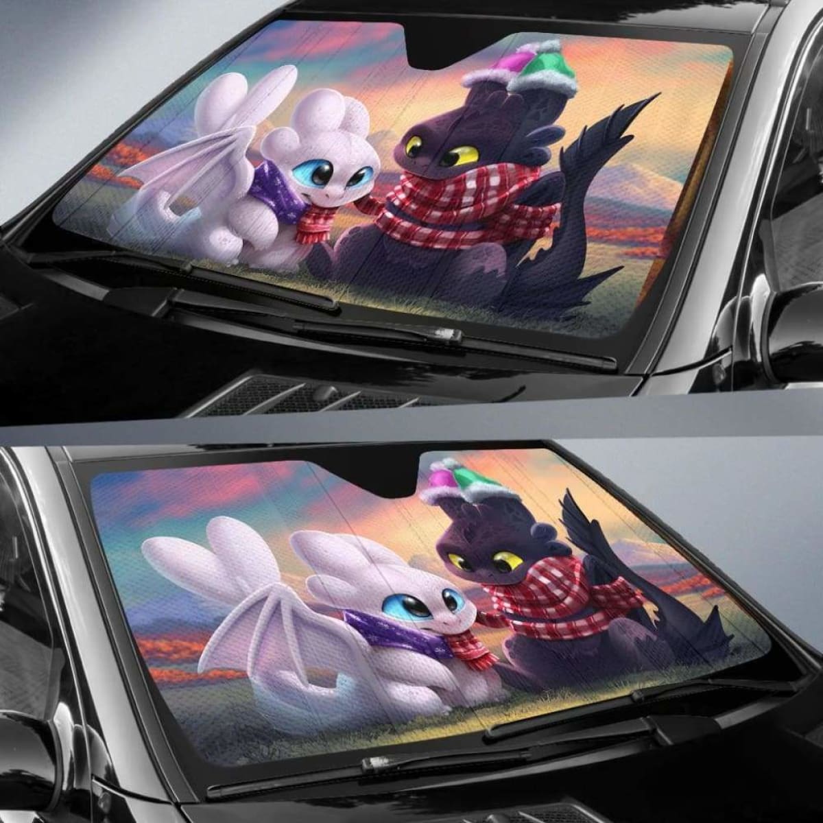 How To Train Your Dragon Love Car Auto Sun Shades Universal Fit 051312