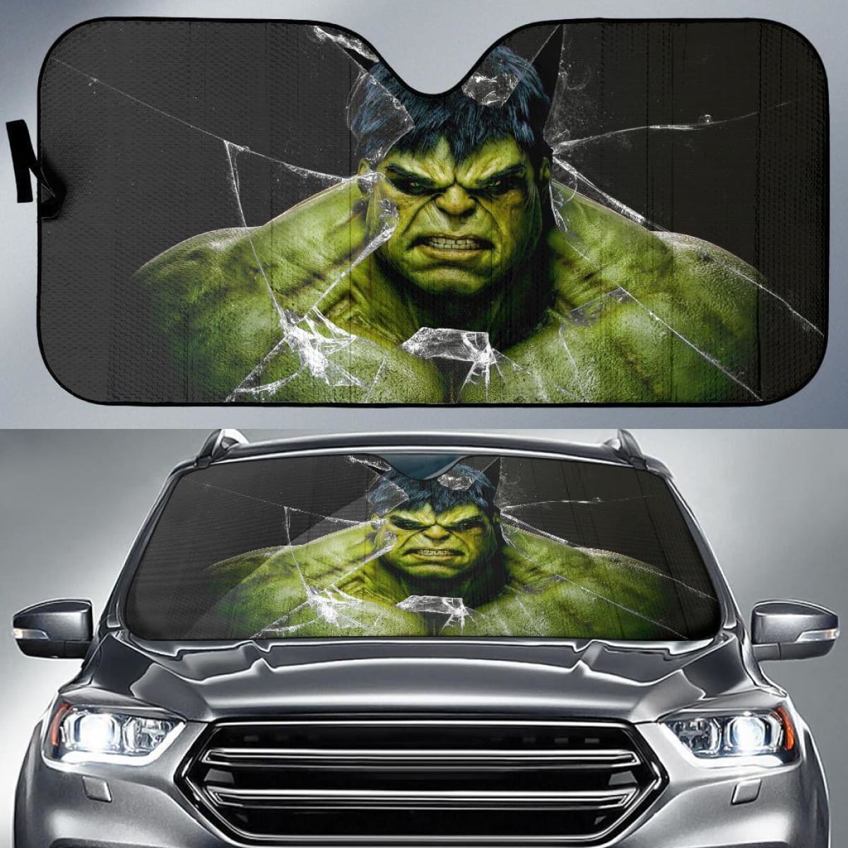 Hulk Avengers Car Sun Shades Movie Fan Gift H032720 Universal Fit 225311