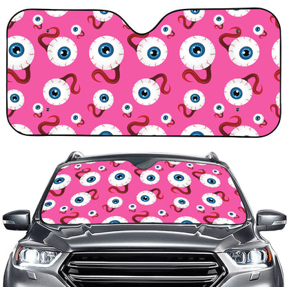 Human Eyeball Pattern Print Car Windshield Sun Shade