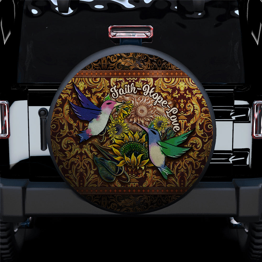 Hummingbird Car Spare Tire Cover