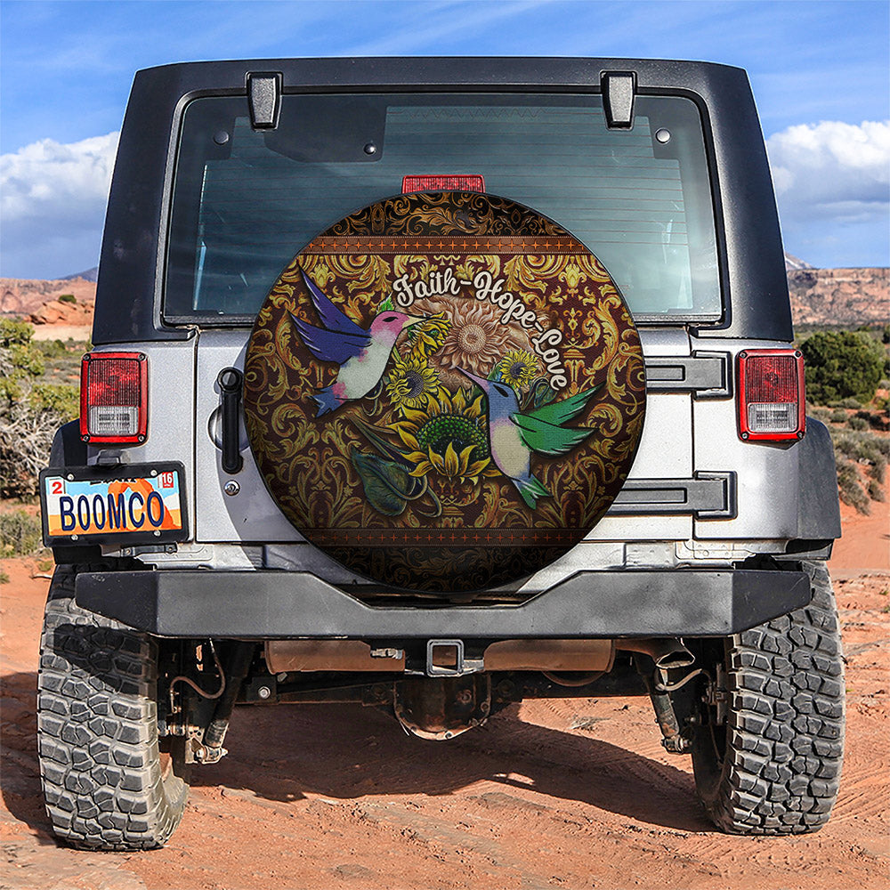 Hummingbird Car Spare Tire Cover