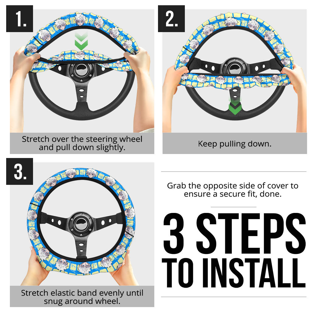 Hunter X Hunter Killua Zoldyck Lightning Anime Premium Custom Car Steering Wheel Cover