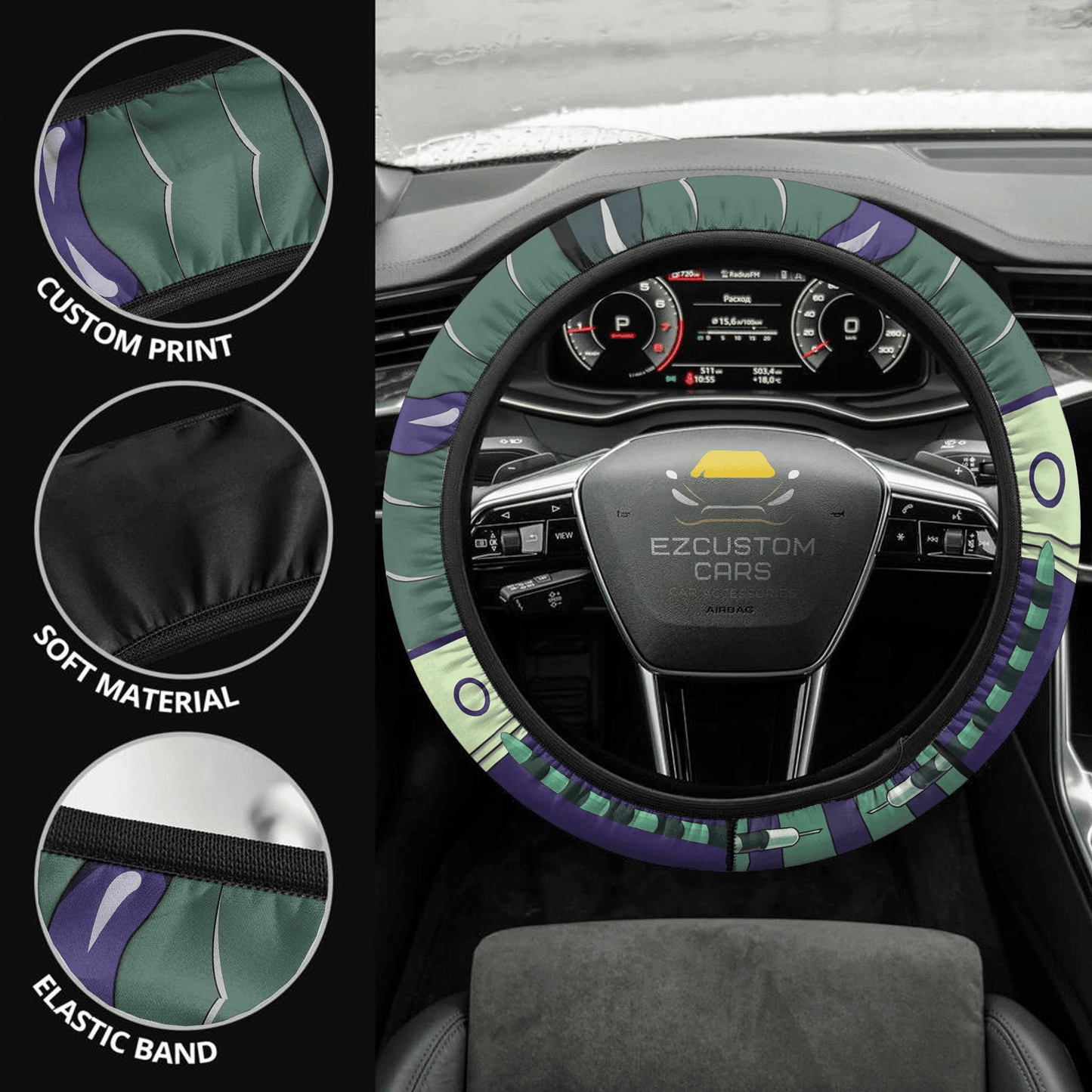 Hunter x Hunter Anime Steering Wheel Cover Custom Meruem Anime Car Accessories