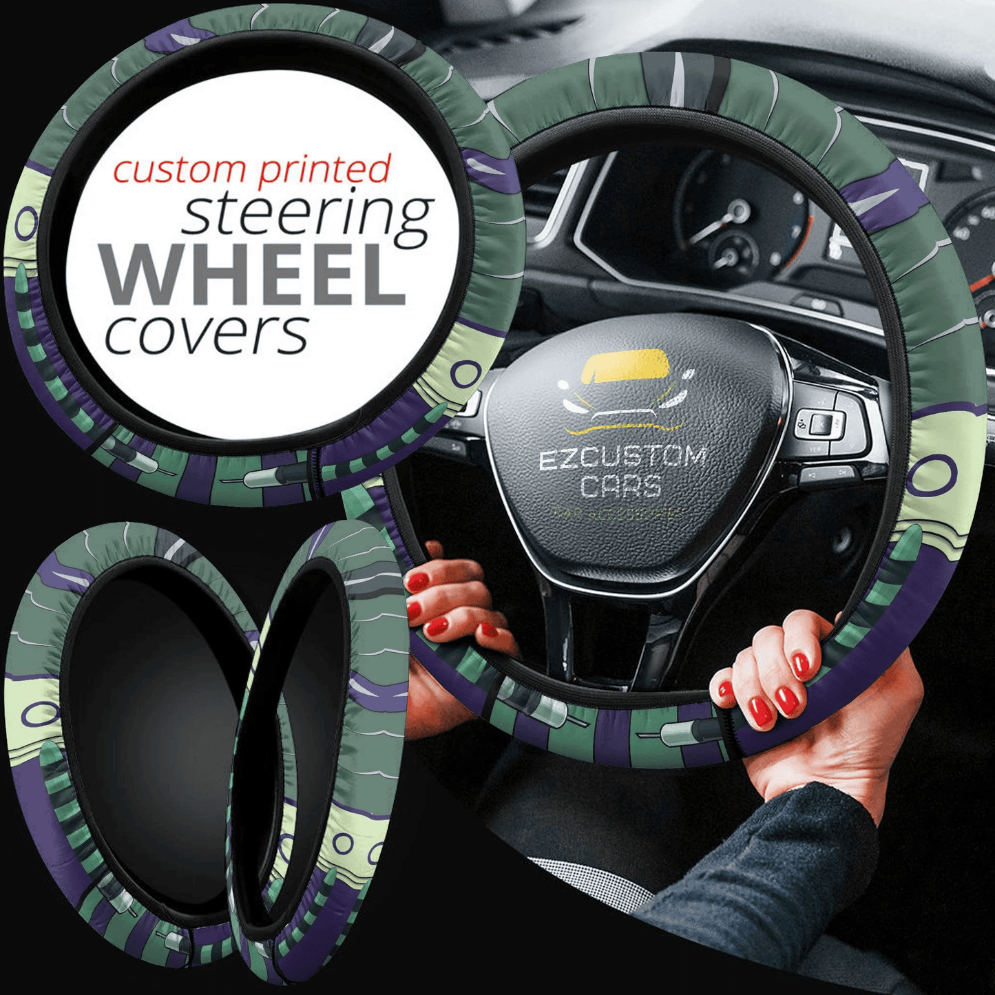 Hunter x Hunter Anime Steering Wheel Cover Custom Meruem Anime Car Accessories