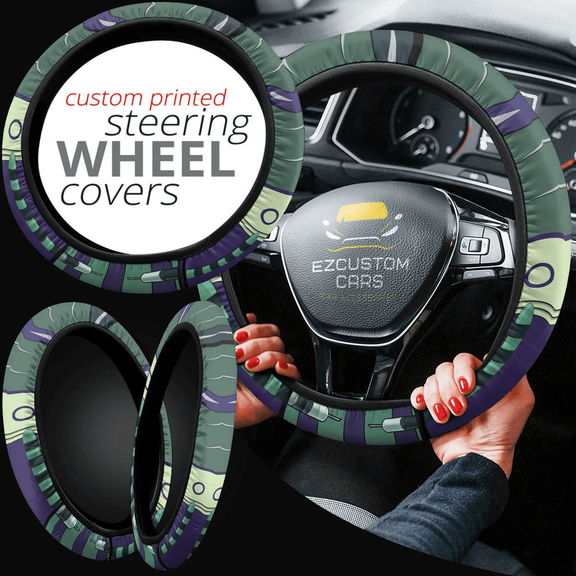 Hunter x Hunter Anime Steering Wheel Cover Custom Meruem Anime Car Accessories