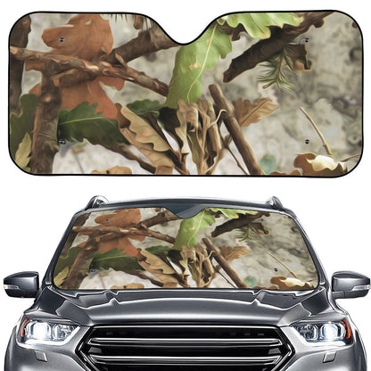 Hunting Camouflage Pattern Print Car Windshield Sun Shade