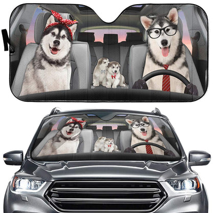 Husky Dog Driver Sunshades
