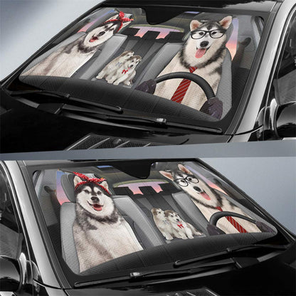Husky Dog Driver Sunshades