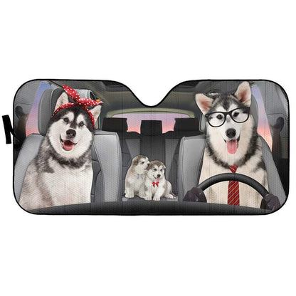 Husky Dog Driver Sunshades