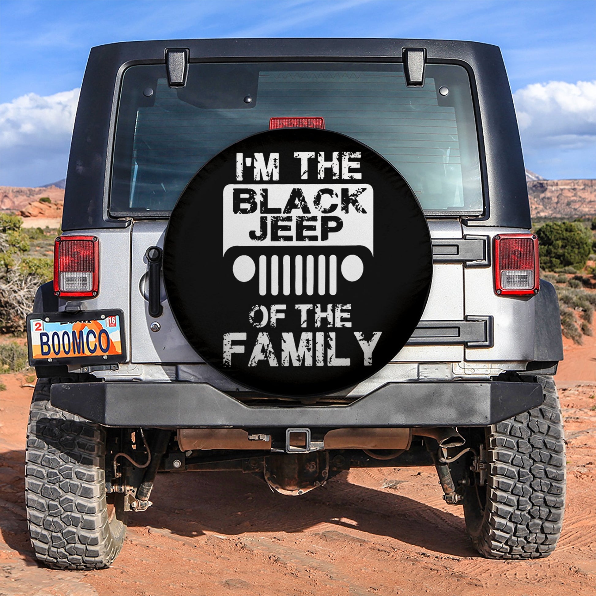 I Am The Black Jeep Car Spare Tire Cover