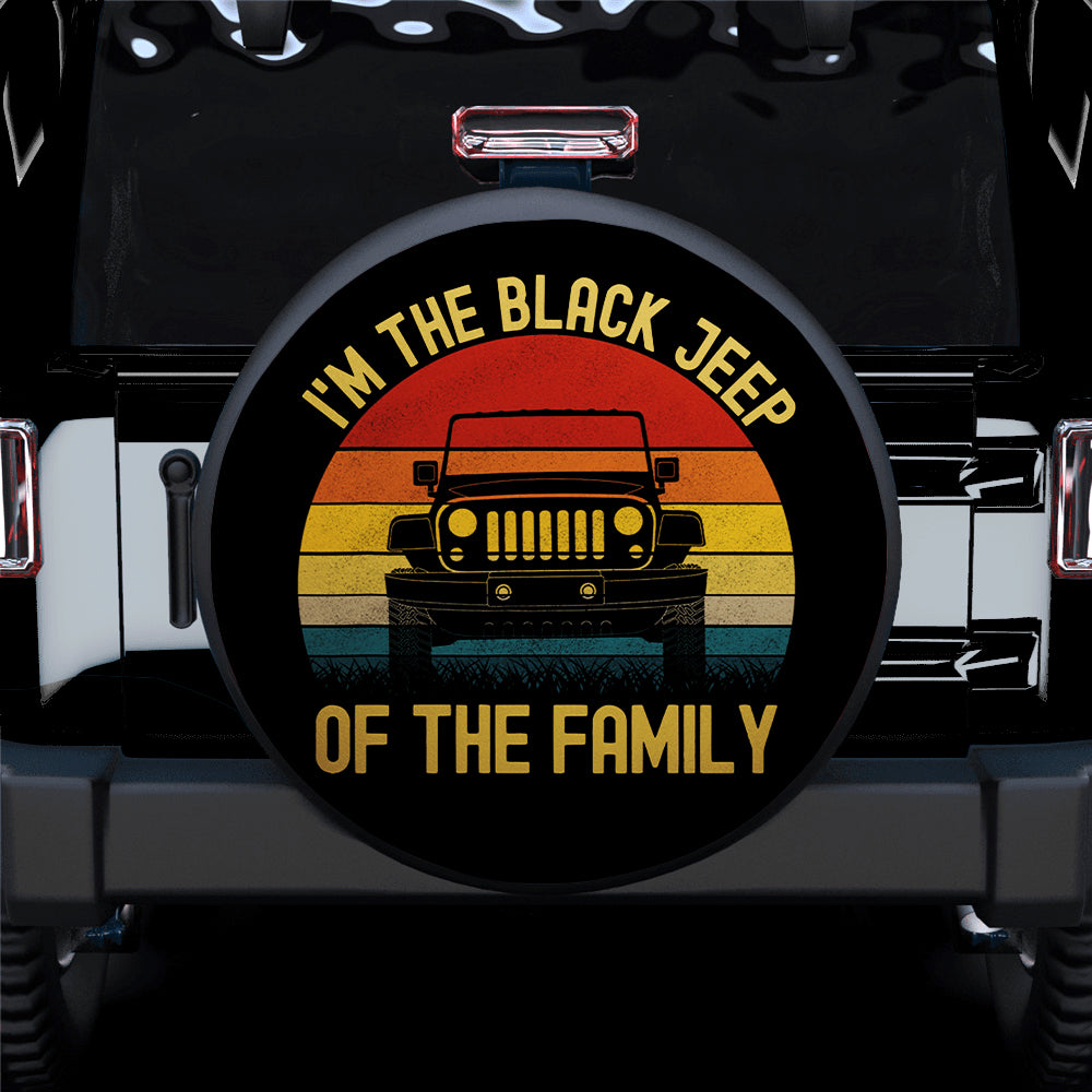 I Am The Black Jeep Of The Family Car Spare Tire Cover