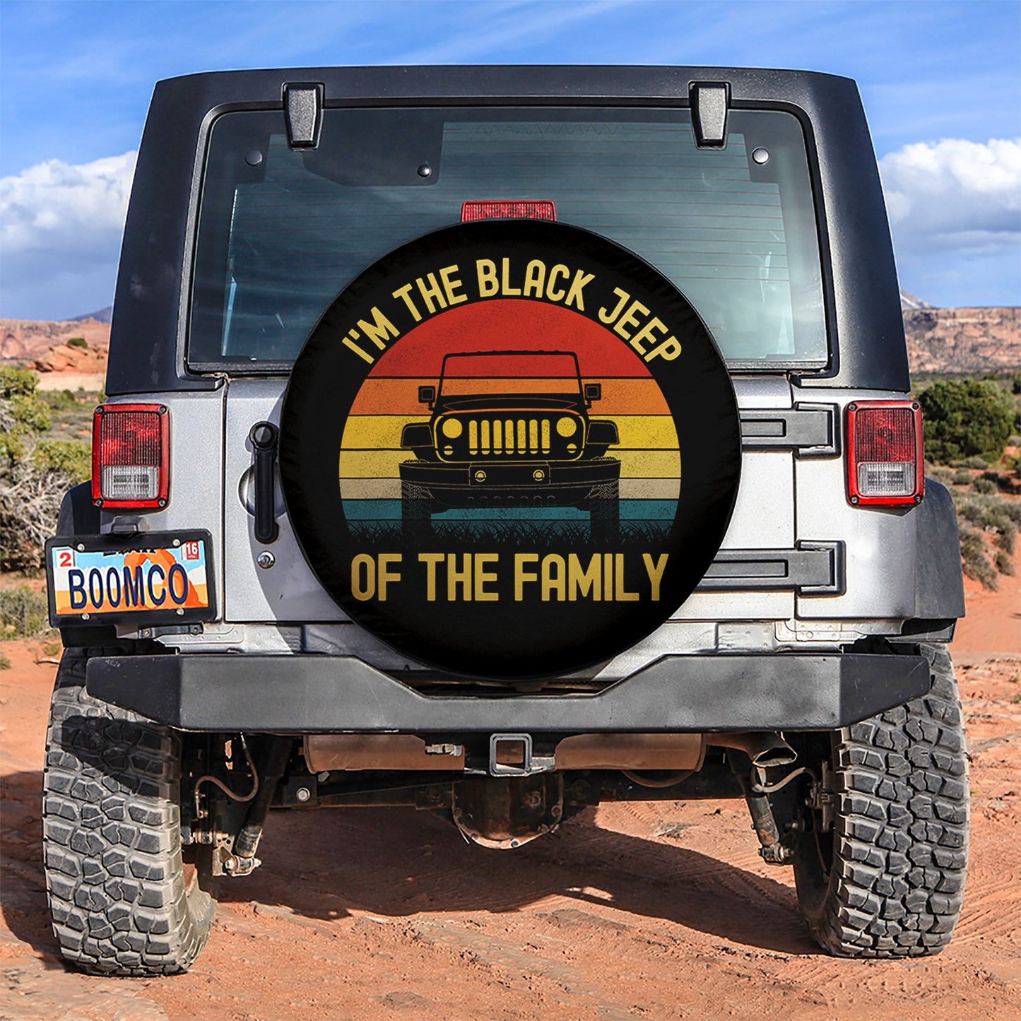 I Am The Black Jeep Of The Family Car Spare Tire Cover
