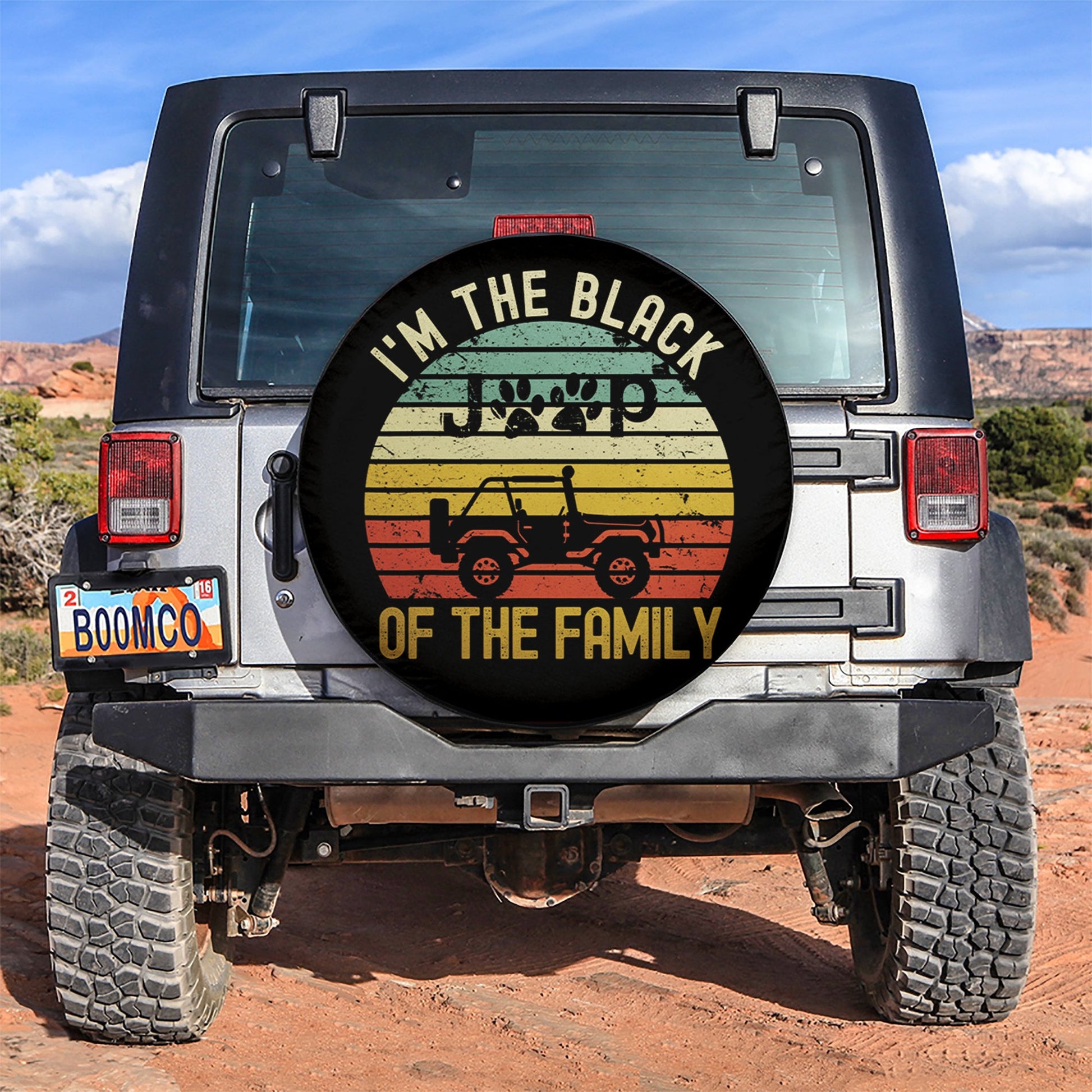 I Am The Black Jeep Of The Family Car Spare Tire Cover