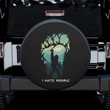 I Hate People Bigfoot Hinking Jeep Car Spare Tire Cover