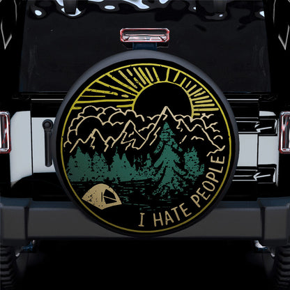 I Hate People Happy Camper Car Spare Tire Cover
