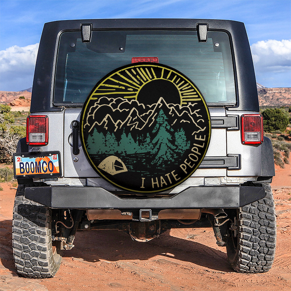 I Hate People Happy Camper Car Spare Tire Cover