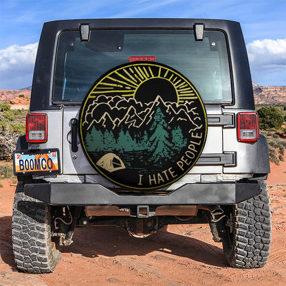 I Hate People Happy Camper Car Spare Tire Cover