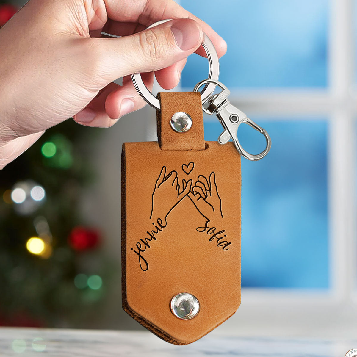 I Hope We Stay Ghost Friends Friendship - Personalized Leather Keychain