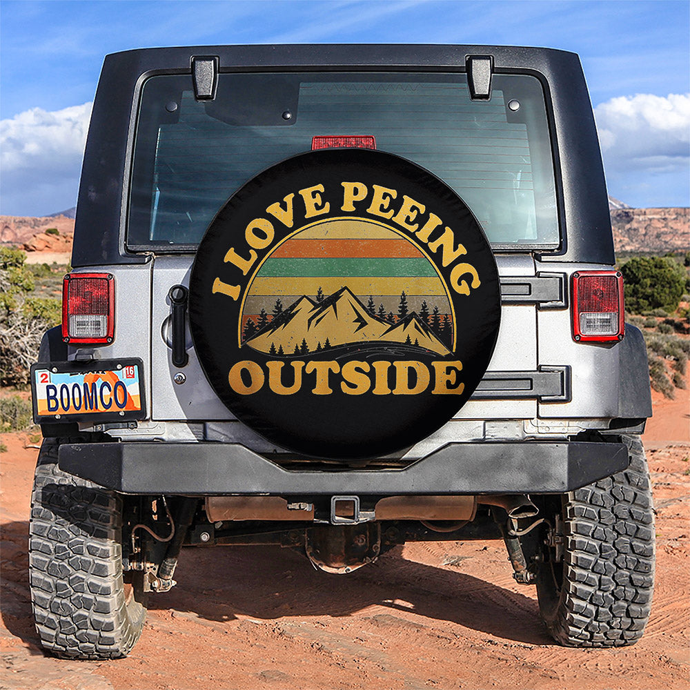 I Love Peeing Outside Car Spare Tire Cover