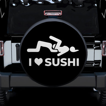 I Love Sushi Funny Icon Car Spare Tire Cover