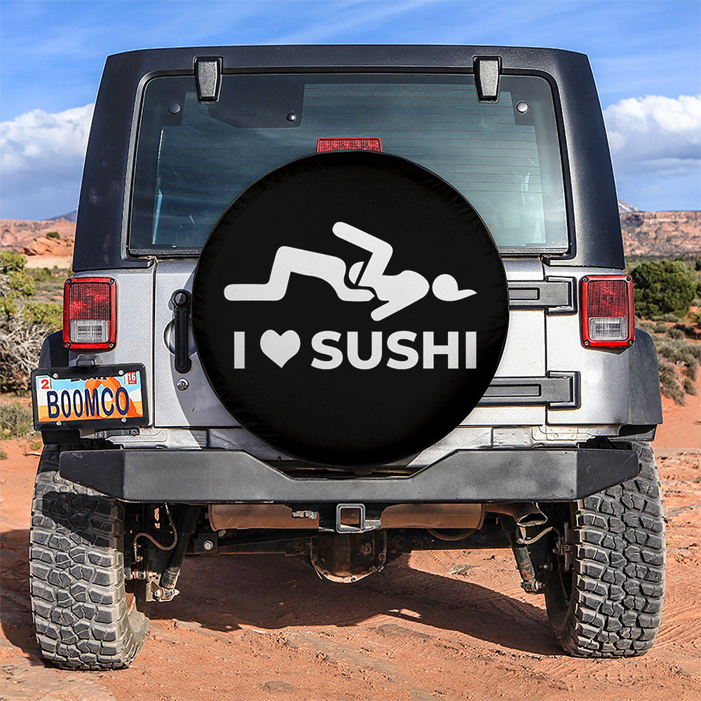 I Love Sushi Funny Icon Car Spare Tire Cover