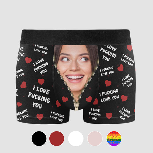 I Love You I Love ... You - Personalized Photo Men's Boxer Briefs - Valentine's Day Gifts For Men, Husband, Him, Boyfriend