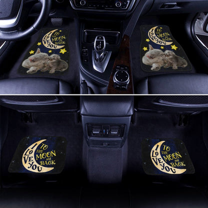 I Love You To The Moon And Back Cat Car Floor Mats Custom Car Accessories