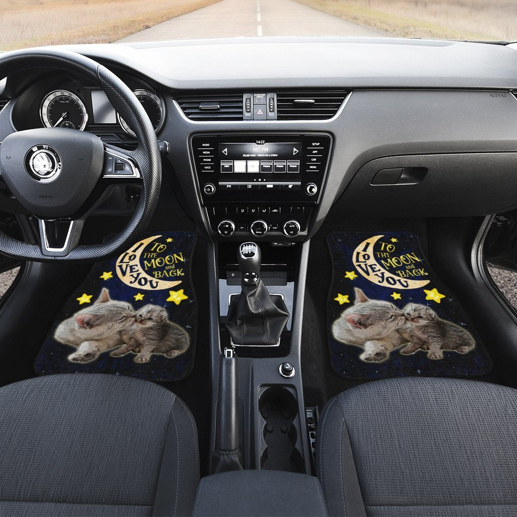 I Love You To The Moon And Back Cat Car Floor Mats Custom Car Accessories