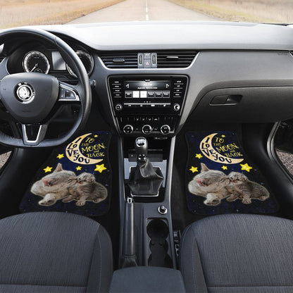 I Love You To The Moon And Back Cat Car Floor Mats Custom Car Accessories