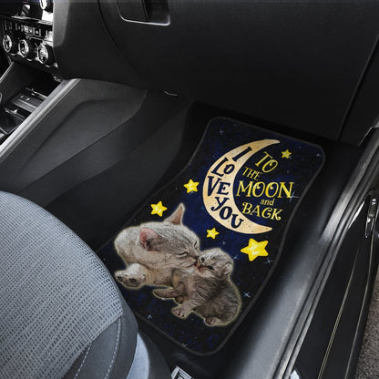 I Love You To The Moon And Back Cat Car Floor Mats Custom Car Accessories