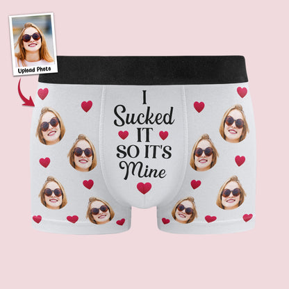 I Sucked It - Personalized Photo Men's Boxer Briefs - Valentine's Day Gifts For Men, Husband, Him, Boyfriend