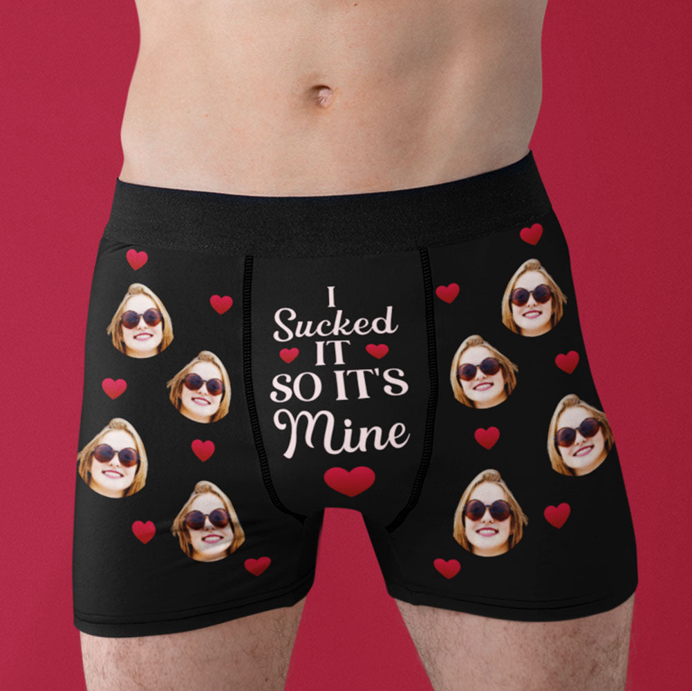 I Sucked It - Personalized Photo Men's Boxer Briefs - Valentine's Day Gifts For Men, Husband, Him, Boyfriend