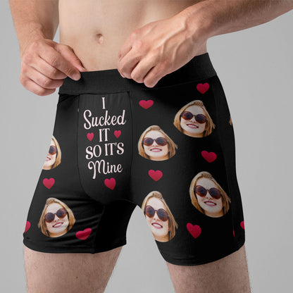 I Sucked It - Personalized Photo Men's Boxer Briefs - Valentine's Day Gifts For Men, Husband, Him, Boyfriend